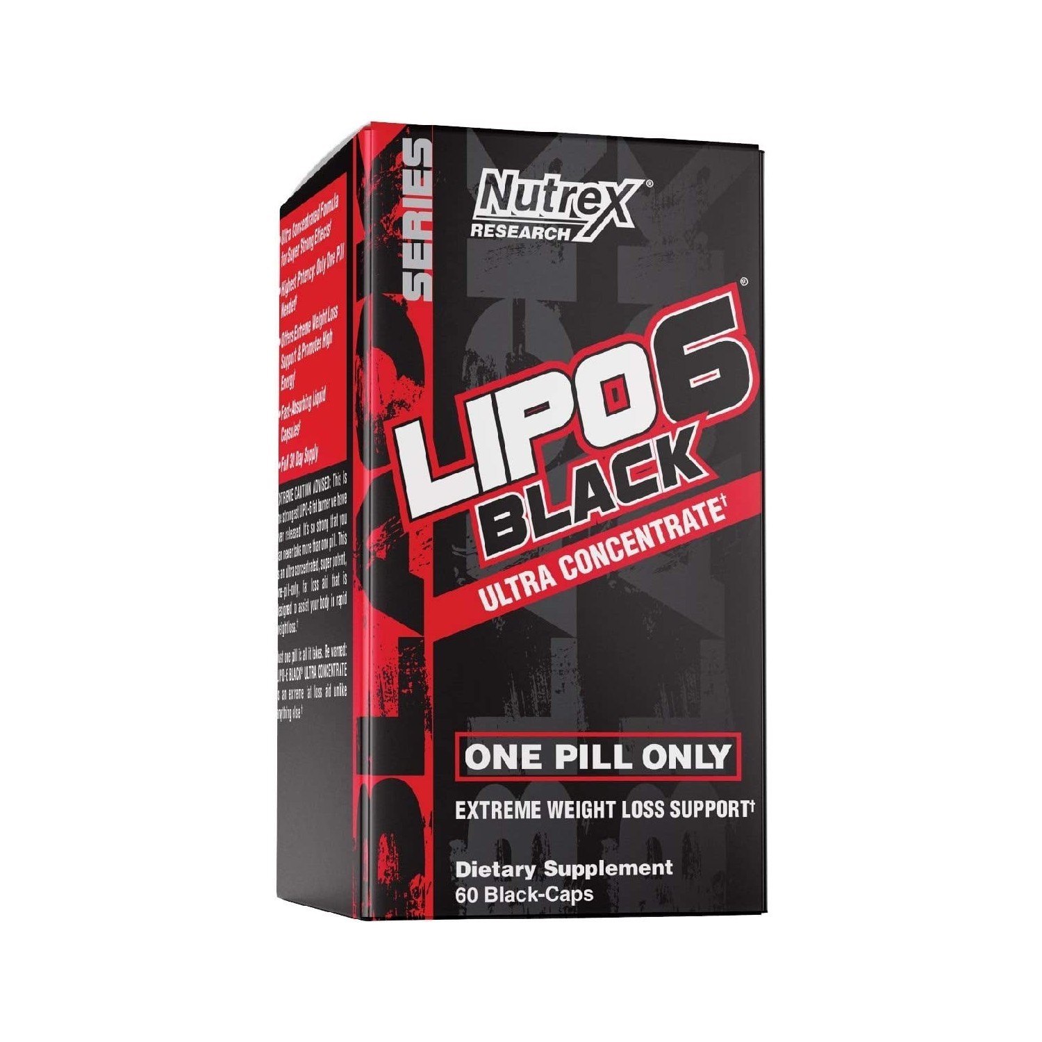 Nutrex Research Lipo6 Black, Ultra Concentrate Fat Burner 60 Kapsül