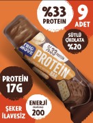 Trio Çikolata Kaplamalı Protein Bar - Yer Fıstıklı ve Sütlü Çikolatalı, %33 Protein, 50 g x 9 Adet